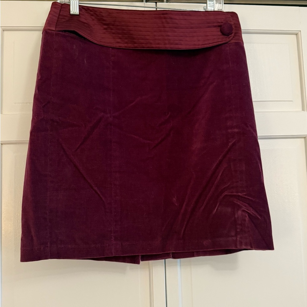 Behnaz Sarafpour Rich Burgundy Mini Skirt